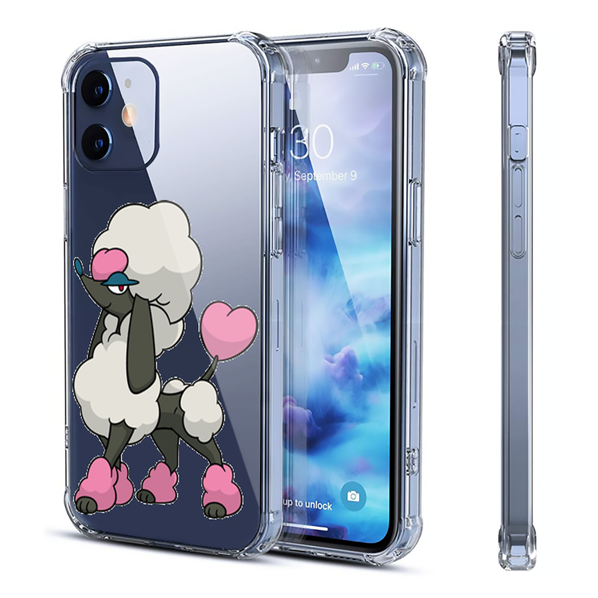 （画像用） ポケットモンスター Pokémon 【iPhone 12シリーズ対応】透明スマホケース（クリアソフトケース）
